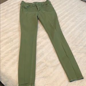 Green Old Navy rockstar mid rise pants